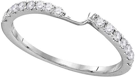 Diamond Wedding Band Solid 14k White Gold Ladies 2 Two Stone Forever Us