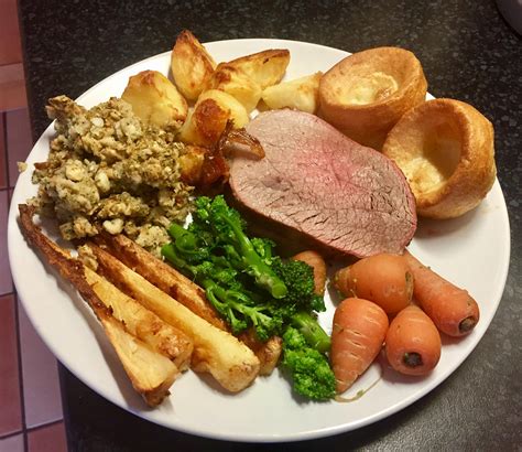 Homemade British Beef Roast Dinner Rfood