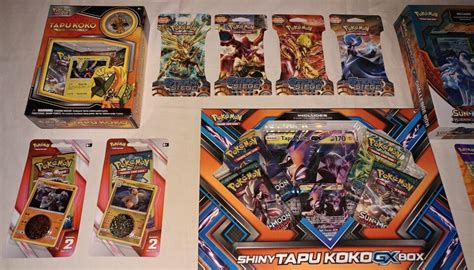 Pokemon Shiny Tapu Koko GX Box Pin Collection W Ninetails GX