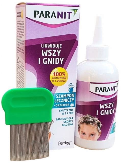 Paranit SZAMPON LECZNICZY NA WSZY I GNIDY grzebień 200ml 14757553435