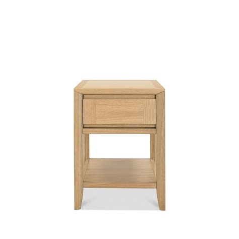 Bentley Designs Bergen Oak Lamp Table With Drawer Haskins Furniture