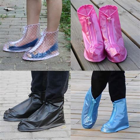 Pair Reusable Waterproof Rain Shoes Covers Protector Slip Resistant