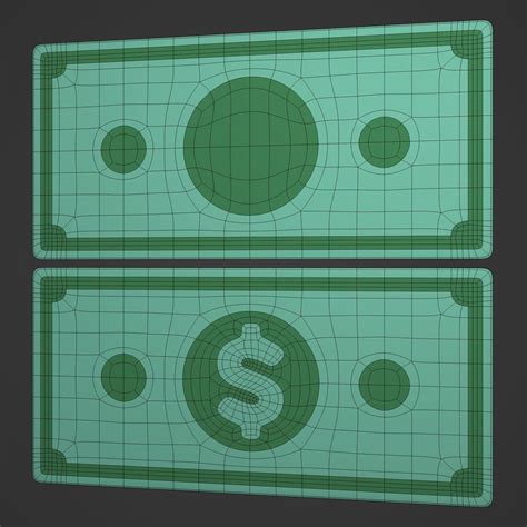 3D Model Cartoon Dollar Bills VR AR Low Poly CGTrader