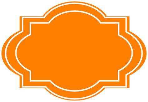 Decorative Label Orange Clip Art At Vector Clip Art Online