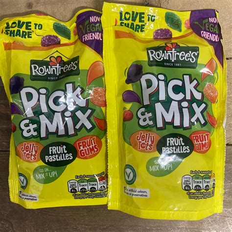 rowntrees pick mix sweets sharing bags xg  price foods