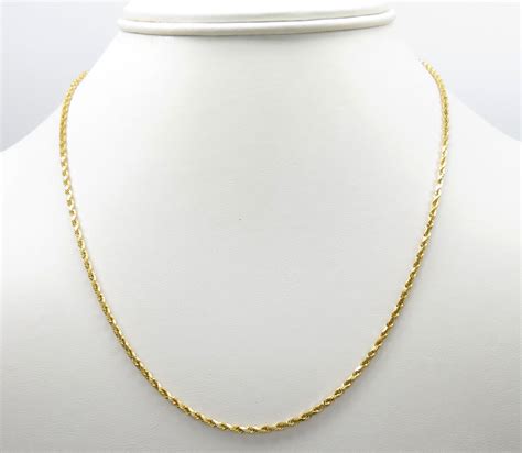 Buy 14k Solid Yellow Gold Rope Chain 24 Inch 2mm Online at SO ICY JEWELRY