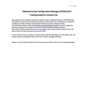 Fillable Online Asu Software Center Configuration Manager SCCM 2012