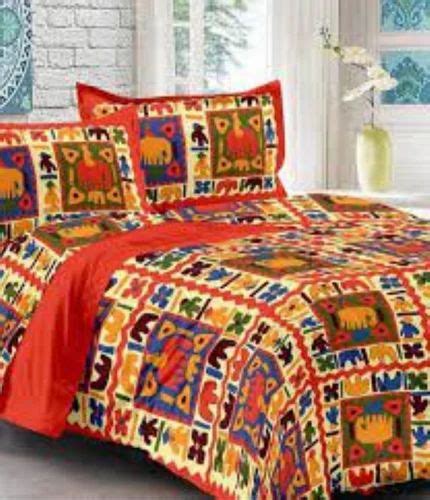 Jaipuri Pure Cotton Double Bed Sheet With Pillow Covers King Size