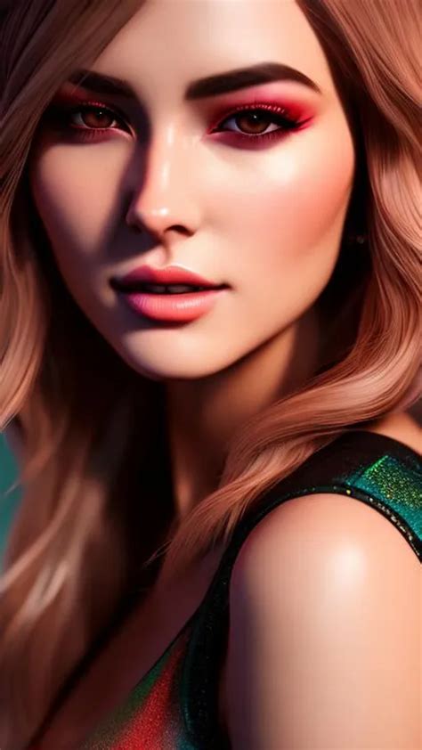 Hyper Realistic Unreal Engine Female Blonde Hair