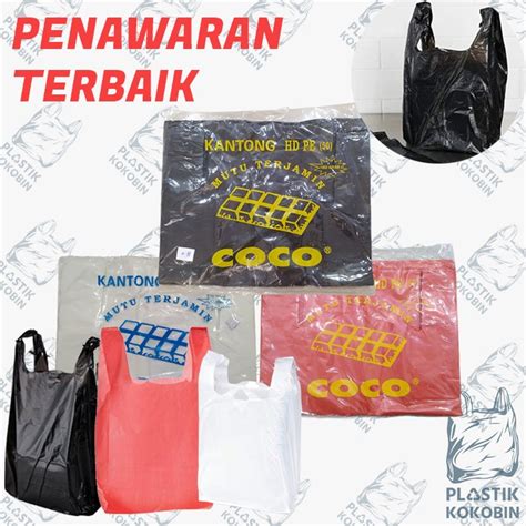 Jual Kantong Kresek Merah Putih Hitam Coco Ukuran Tebal Berat