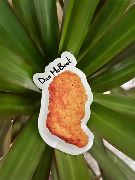 Das Mcboot Chicken Nugget Sticker Chicken Nugget Water Bottle Sticker