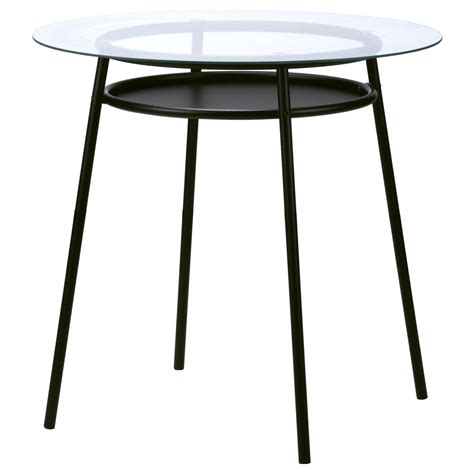 ALLSTA table, glass/metal black - IKEA