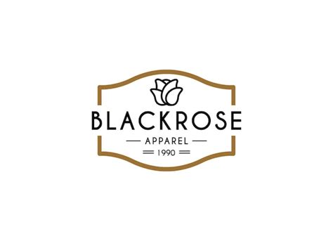 Premium Vector Modern Apparel Cloth Logo Design Black Rose Logo