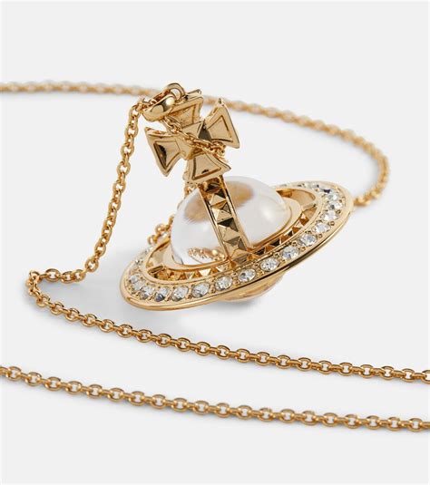 Vivienne Westwood Crystal Embellished Pendant Necklace Vivienne Westwood