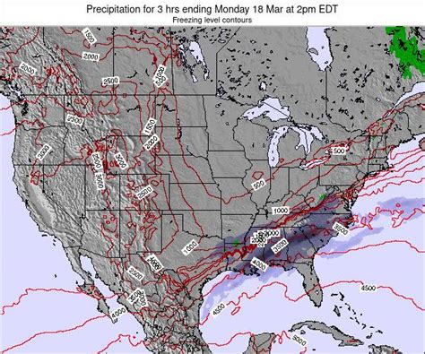 United States Precipitation for 3 hrs ending Monday 29 Jan at 7am EST