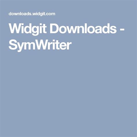 widgit downloads symwriter