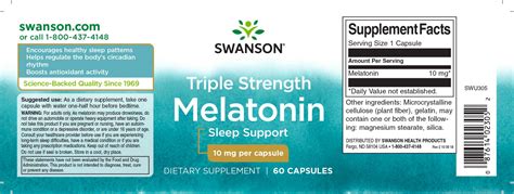 Triple Strength Melatonin Swanson Health Products Europe