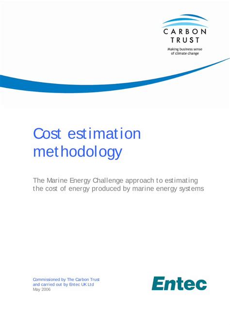 PDF Cost Estimation Methodology Method Helps Clarify Both The Costs