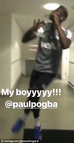 Man Utd Star Paul Pogba Dances For Joy At Training Ground Daily Mail