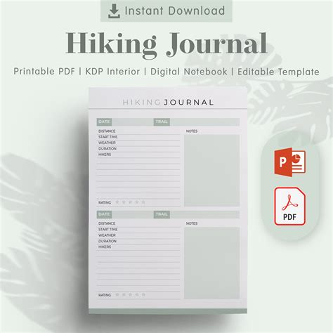 Hiking Journal Template Printable Word Searches