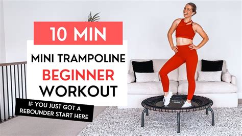 10 Minute Beginner Mini Trampoline Workout Low Impact Rebounder Routine With Jumpandjacked Youtube