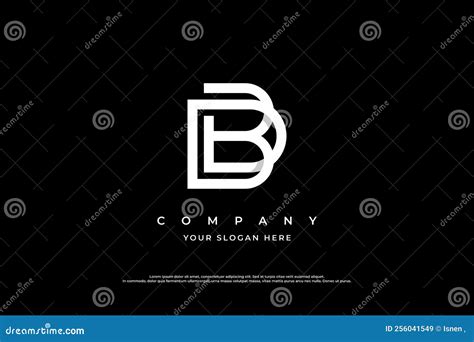 Initial Letter BD Logo Or DB Logo Design Vector Stock Vector