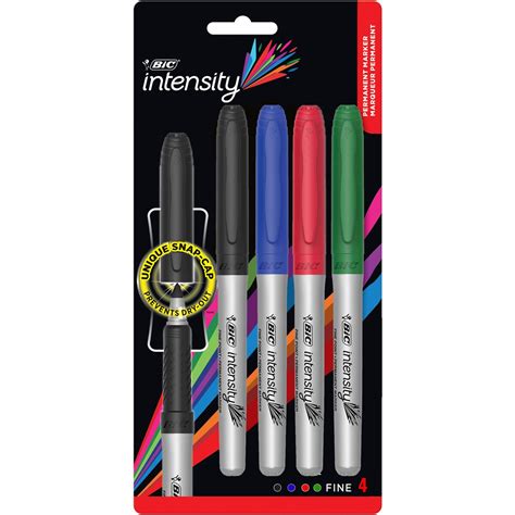 BIC Intensity Fine Permanent Markers 4 Pack BIG W