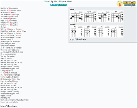 Chord: Stand By Me - Shayne Ward - tab, song lyric, sheet, guitar ...