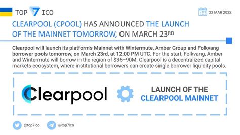 Top Ico Standwithukraine On Twitter Clearpoolfin Cpool Has