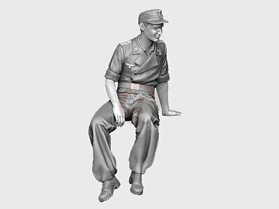 Panzer Art 1 35 StuG Tank Gunner At Rest Sitting WWII 2 Head Choices