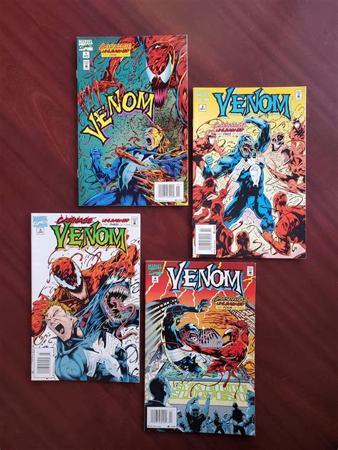 Carnage Venom Vintage Comics Marvel Comics Comic Books Baseball