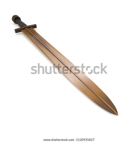 Greek Xiphos Sword On White 3d Stock Illustration 1120935827 Shutterstock