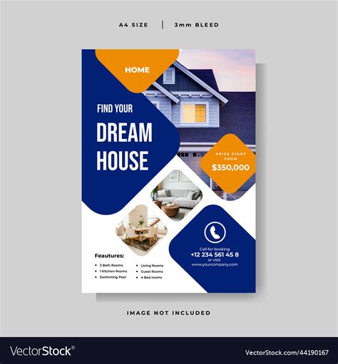 Modern Home Sale Flyer Template Royalty Free Vector Image