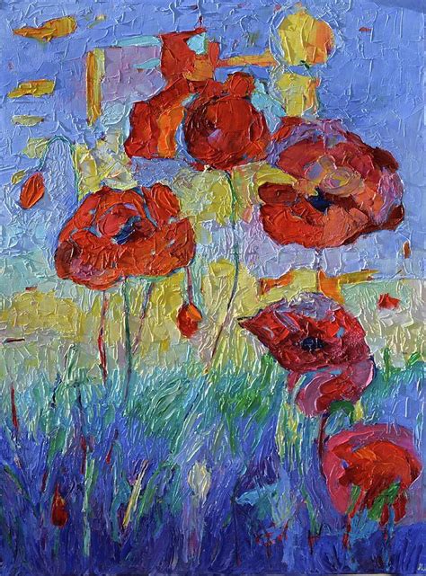 Red Poppies oil painting Painting by Magdalena Walulik