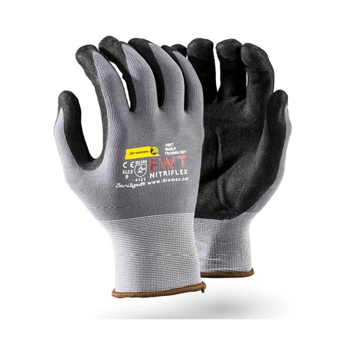 Nitriflex Black Nitrile Palm Coated Handling Gloves Ast Safetywear