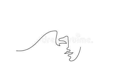 Self Drawing Simple Animation Of Continuous One Line Drawing Of Female