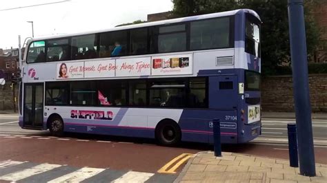 First Bus Sheffield X Leeds 37104 At Hillsborough On 81 To Ecclesall