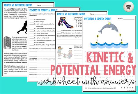 Conservation Of Mechanical Energy Work Power And Energy Worksheets