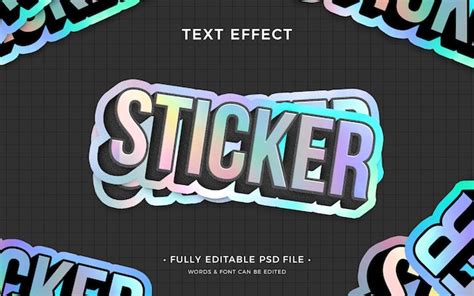 Premium Psd Sticker Text Effect