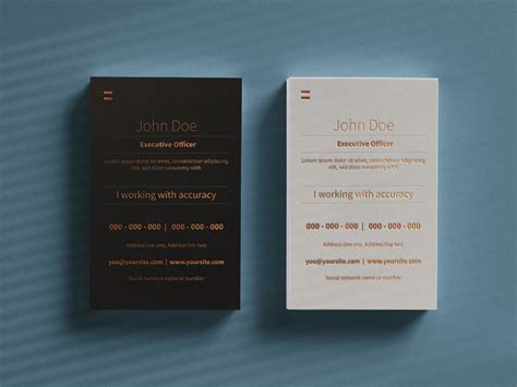 Free Vertical Business Card Mockup Psd By Mockuptree On Dribbble