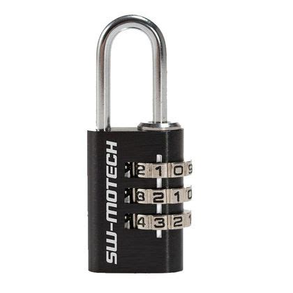 Antivol SW MOTECH Cadenas Noir Avec Code 1 Universel Motoblouz