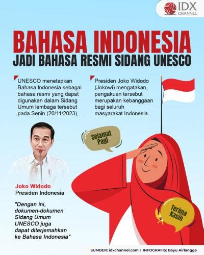 Bangga Bahasa Indonesia Jadi Bahasa Resmi Sidang UNESCO