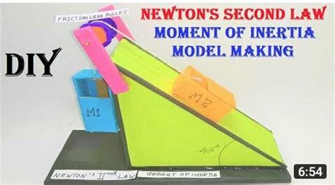 Friction Less Pulley Diy M Newton S Second Law Moment Of Inertia Model M