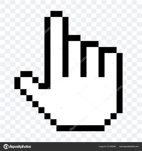 Mouse Pixelated Cursor Mouse Hand Cursor Computer Mouse Click Cursor