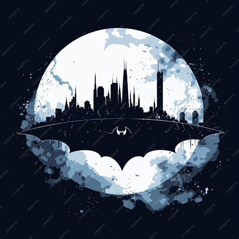 Batman logo at night sky vector | Premium AI-generated vector