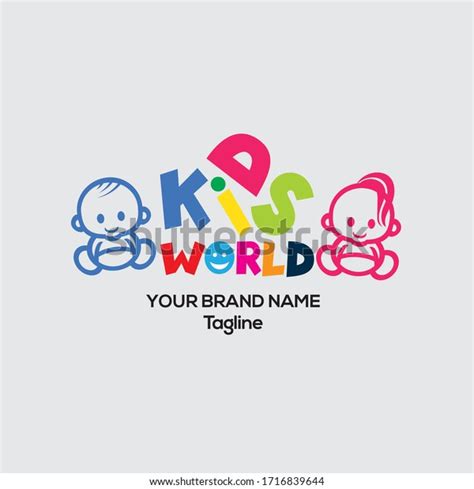 Kids World Vector Logo Kids World Stock Vector (Royalty Free) 1716839644