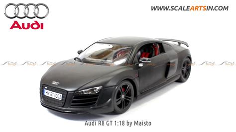 Audi R8 Gt Matte Black 118 By Maisto Diecast Scale Arts Model Car