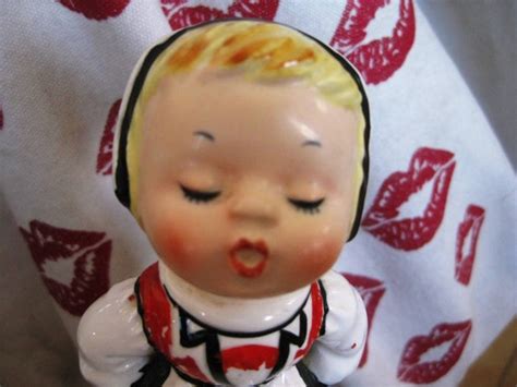 Vintage Kissing Girl Figurine Good Etsy