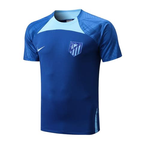 Atletico Madrid 2022 23 Blue Soccer Training Jersey Replica Mens