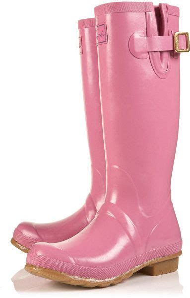 Topshop Pink Glossy Wellies By Joules Pink Wellies Joules Rain Boots